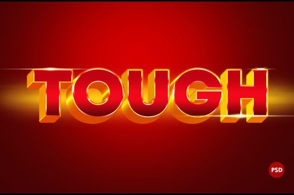 Download 3D Tough PSD Text Effect - Premium Resources
