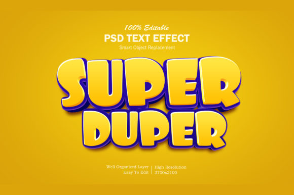 Download Super Duper Pop-Up Text Effect PSD - Premium Resources